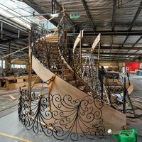 Direkt vom Hersteller: Gebogene Eichen-Treppe seit 2006, CNC-Präzisions-Wendeltreppe mit Holzhandlauf, Maßanfertigung, Weltweiter Export