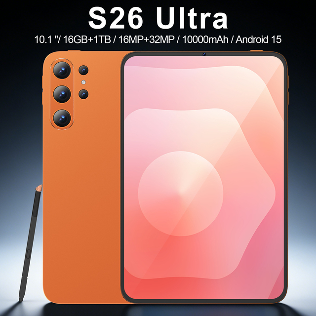 Unlocked Phone High Quality Phone S26 16G+1TB 5G Tablet PC Big Screen Global Cell Dual-SIM LTE Cellular