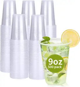 9 oz ly nhựa, rõ ràng dùng một lần ly nhựa số lượng lớn, lạnh uống ly bên, trong suốt cho đám cưới, Giáng sinh, Đảng