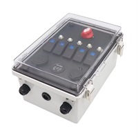 Interruptor basculante impermeable de 12V con concentrador de control y 5 indicadores, interruptor de batería de 150A para vehículos marinos, RV, camiones y barcos, protección fabricada en plástico