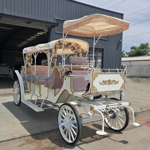 Hot Selling Electric Horse Wagon Princess Wedding Horse Carriage Wholesale Sightseeing Flower Carriage for Sale - Product Image 4