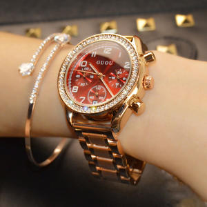 Elegante reloj <span class=keywords><strong>de</strong></span> primera calidad para mujer, esfera grande con incrustaciones <span class=keywords><strong>de</strong></span> diamantes, elección elegante para reuniones <span class=keywords><strong>de</strong></span> negocios y fechas - Product Image 3