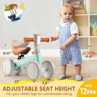 Vélo d'équilibre pour bébé personnalisé pour 1 an vélo d'équilibre en plastique léger coloré, amusant, sûr et adapté aux débutants