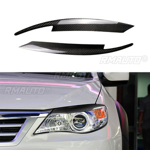 2 pièces de garnitures de phares en fibre de carbone pour Subaru Impreza WRX 10ème génération 2008-2011, autocollants de voiture, garnitures de phares - Product Image 1