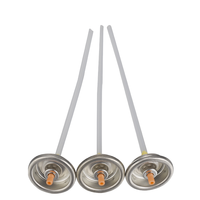 Vanne aérosol en fer blanc anti-fuite avec finition laquée en forme de cylindre pour bidons industriels