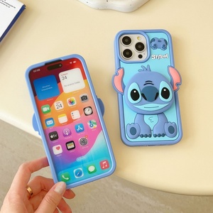 เคสโทรศัพท์มือถือซิลิโคนสีน้ำเงินลายการ์ตูน3D น่ารักสำหรับ17pro/iPhone17Pro <span class=keywords><strong>MAX</strong></span> กันกระแทก - Product Image 2