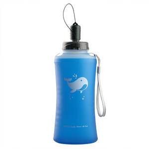 Botella de agua deportiva portátil plegable de gran capacidad de 750ml, bolsa suave plegable para exteriores para ciclismo, montañismo, Camping - Product Image 2