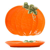 Ensemble de vaisselle en céramique en forme de citrouille, nouveau style moderne et minimaliste, compatible micro-ondes, bols, assiettes et plats de cuisson