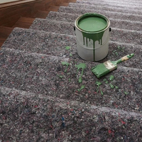 Toile de protection professionnelle en feutre pour peintre, absorbante et antidérapante, pour la rénovation intérieure et les travaux de peinture