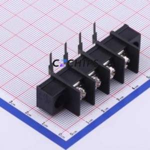 KF45RM-9.5-4P Barrier Terminal Block Bent Lead Through Hole,P=9.5mm Connector Two Sides 9.5mm 1x4P Right Angle Pin - Product Image 1