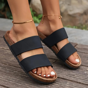 Sandalias de plataforma suave con dos tiras y punta abierta transpirables para mujer, estilo Evergreen, para uso en exteriores y playa, con luces. - Product Image 3