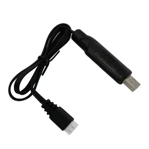 7.4V USB Charger Cable 2S Lithium Battery with XH 3P Power Indicator 1.3A High Discharge Fast Charging Toy charging cable
