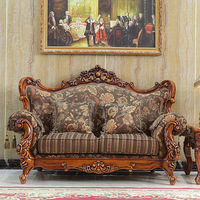 Ensemble de canapés de luxe de style turc européen, classique et moderne, blanc, pour salon de maison ancienne, avec sculptures en bois d'éléphant