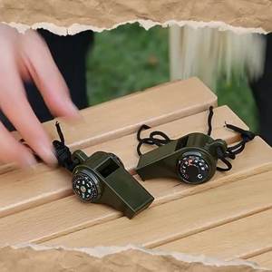 Vente en gros - Nouvelle sifflet d'urgence trois-en-un pour le camping et la randonnée avec boussole, thermomètre et outils de plein air - Product Image 5
