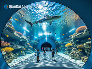 Qiankai Moderne Stijl Aangepast Ontwerp Onderwater Acryl Tunnel Aquaria Bouw Van Mega Oceaan Aquaria - Product Image 3