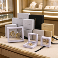 Boîte à bijoux de couleur unie avec fenêtre transparente, boîte de rangement pour bijoux de style tiroir, boîte cadeau élégante, adaptée aux amateurs de bijoux