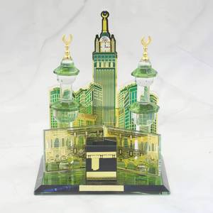 Clásica Torre del Rey de la Kaaba Islámica, Artesanía en Cristal, Duradera y de Alta Calidad, para Uso en Interiores, Recuerdo Coleccionable Musulmán - Product Image 1