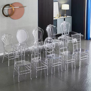 2025 Fabrika Toptan Lüks Akrilik Sandalye Şeffaf Kristal Reçine Şeffaf Chiavari Sandalye - Product Image 6