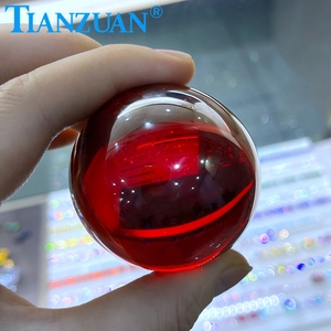 55Mm 499Gram Màu Cam Đỏ Trắng Hình Cầu/Hình Dạng Quả Bóng Đá Cz Đá <span class=keywords><strong>Cubic</strong></span> Zirconia Đá Quý Không Có Lỗ - Product Image 1