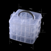 Boîte de rangement en plastique transparente à faible MOQ, petite, amovible, avec compartiments et séparateurs pour bijoux, pièces détachées et maquillage
