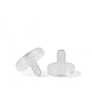Piercings de acrílico para cartílago, Piercings para el oído, Accesorios de piercing con rosca externa, Piercings transparentes invisibles para labio - Product Image 3