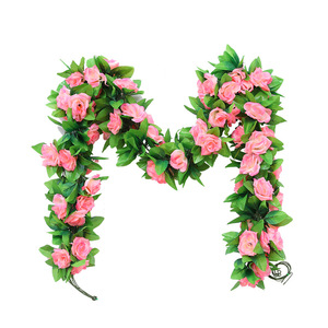 Guirlande de roses artificielles Maihe 100cm 200cm, fleurs en soie et plastique, décoration pour plafond, mur, mariage, fête - Product Image 5