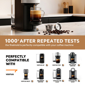 Capsule de café réutilisable en acier inoxydable pour machine Vertuo, accessoire pour dosettes de café, usage familial - Product Image 2