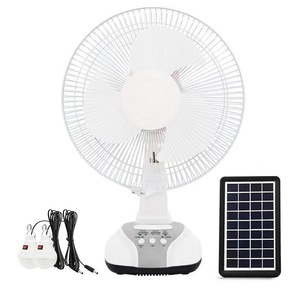 Ventilador <span class=keywords><strong>de</strong></span> Techo LED Recargable con Energía <span class=keywords><strong>Solar</strong></span> Portátil <span class=keywords><strong>de</strong></span> 12 Pulgadas, Personalizable OEM/ODM, Independiente, para Exteriores, Camping, Eléctrico - Product Image 3