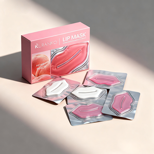 Masque <span class=keywords><strong>Lèvres</strong></span> Repulpant Personnalisé OEM ODM Marque Privée Hydratant <span class=keywords><strong>Anti</strong></span>-Âge au Collagène et Or 24K – Patchs de Nuit pour les <span class=keywords><strong>Lèvres</strong></span> - Product Image 1