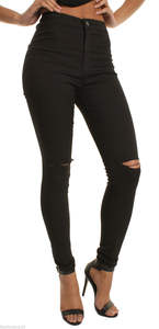 أوهسيسا الأكثر مبيعًا للنساء غير رسمي نحيف قابل للتنفس بأحجام رقيقة فتحات للركبة صغيرة شعار خصر مناسب تمامًا - Product Image 3