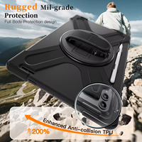 Casing Silikon Tangguh Anti Benturan untuk Samsung Galaxy Tab S11 Ultra 14.6 Inci 2025 dengan Tempat Pensil dan Tali Selempang