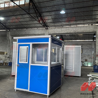 Kiosque de sécurité mobile étanche à installation rapide, plans de conception de poste de garde, matériau en panneaux sandwich pour bâtiment de bureaux - Vente chaude