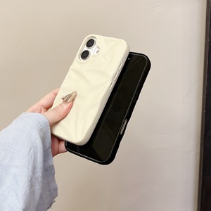 Custodia per telefono antiurto e antigraffio con motivo plissettato 3D di alta gamma e finitura opaca a spruzzo d'olio per iPhone 17 16 Pro Max 13 14 - Product Image 4