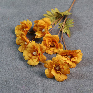 Rose artificielle haut de gamme réaliste d'automne, fleur de 12 cm, toucher réel, plastique, faux caramel, orange poussiéreux, rouille brûlée, Noël - Product Image 3