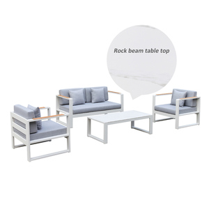Bestia salling funda del modular jardín sofá de aluminio al aire libre sofá de madera de teca brazo mesa de mármol hotel jardín - Product Image 1