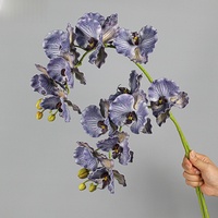 Fleurs artificielles de Phalaenopsis papillon à 7 têtes, aspect naturel, blanches, haut de gamme, tendance Instagram, pour décoration de mariage et de maison