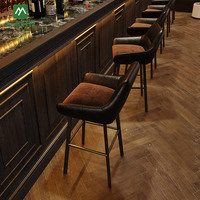 Nouveaux tabourets de bar rétro en métal et cuir, durables et écologiques, pour hôtels, bars, cafés, restaurants musicaux et bars à domicile