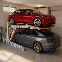 Lève-voiture hydraulique inclinable pour gain de place, idéal pour les entrées de garage étroites
