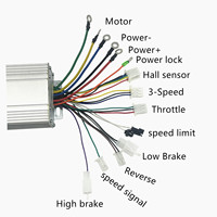 Contrôleur de vitesse de moteur sans balais 750W DC 48V 60V 15 MOSFET, protection IP55, courant maximal 35A pour vélo électrique, tricycle, scooter BLDC
