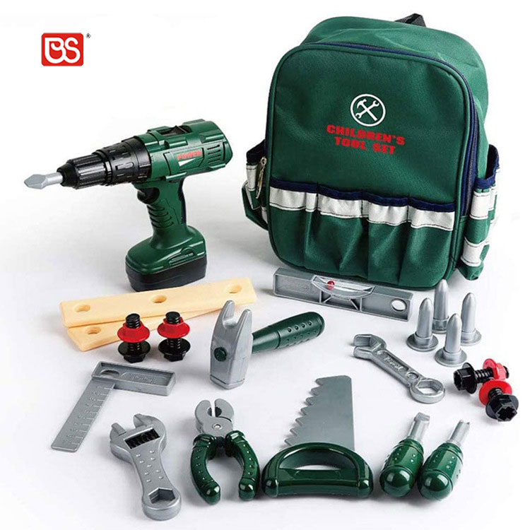 BS 19 шт Современная практика работника, инструменты для садоводства наборы пластиковой обслуживание оборудования игрушка инструмент с сумкой