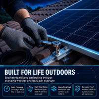 Panneau solaire bifacial de type N HJT 210 mm 500 W 550 W 580 W 600 W 21 % d'efficacité TUV CE pour usage commercial et industriel