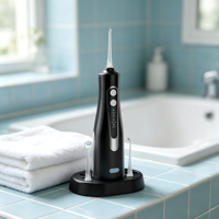 Brossette à dents électrique multifonctionnelle rechargeable personnalisable blanche avec irrigateur buccal