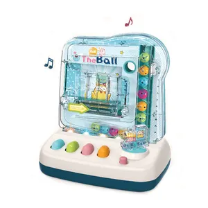 Kids electric automatic rolling the ball machine toy table game music light toys children puzzle game