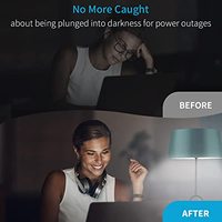 Bohlam lampu Led darurat isi ulang, dengan soket E26 6500k baterai putih cadangan untuk mati lampu berkemah