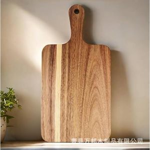 Planche à découper en bois d'acacia japonais sur mesure, planche à découper en bois pour cuisine d'hôtel, plateau à pain, plateau à fromage, plateau à steak et à pizza - Product Image 3