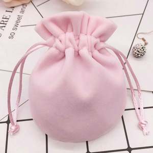 Bolsas de Regalo Rosa Verde de 12x10cm, Bolsitas Rosas con Cordón, Bolsas de Joyería, Bolsas de Terciopelo - Product Image 2