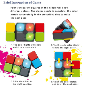 Musik-Blitzwürfel-Spiel elektronische Neuheit Puzzlespiel für Teenager Kinder Geschwindigkeits-Kampfspiel 4 Modi - Product Image 4