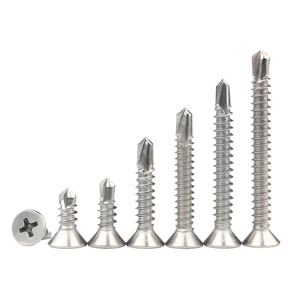 Fabrication de <span class=keywords><strong>fixations</strong></span> en chine, vis à tête plate en acier inoxydable, auto-perçante, vis de queue de forage - Product Image 6