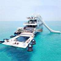 Parc aquatique de loisirs, piscines flottantes antidérapantes pour yachts, plateforme de baignade gonflable pour bateaux de plaisance