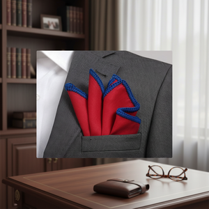 ผ้าลินินสีแดงถักกระเป๋าสี่เหลี่ยม - Product Image 3